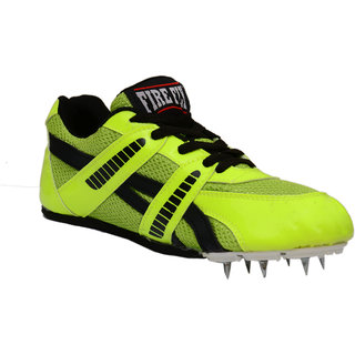 track shoes with plastic spikes