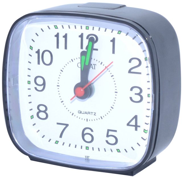 Time Piece Buzzer Alarm Clock TBB-137 Black