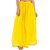 Decot Paradise Plain Yellow Color casual  Long cotton Women's Regular Skirt