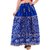 Decot Paradise Golden Printed Blue  Color Casual Cotton Long Women's Regular Skirt