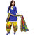 Drapes Yellow And Blue Cotton Plain Salwar Suit Dress Material (Unstitched)