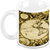Homesogood An Antique World Map White Ceramic Coffee Mug - 325 Ml