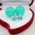 2016 Trendy Design Acrylic Pendientes Jewelry Stud Light Green Pearl Earrings