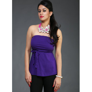 Schwof Purple Off Shoulder Top