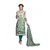 Drapes Green And Cream Crepe Batik Print Salwar Suit Dress Material (Unstitched)