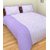 GEO NATURE POLY COTTON  PURPLE DOUBLE BEDSHEET WITH 2 PILLOW COVERS (TBED2024)
