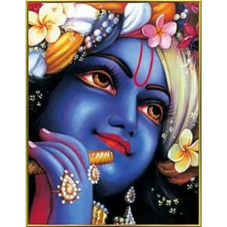 Buy Lord Krishna Oil Canvas Painting Online @ ₹600 from ShopClues