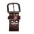 Psychovest Black and dotted Brown Belt Combo made of Genuine Leather for men