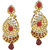 The pari Earring Beautifull Gold  Red Combination