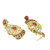 The pari Earring Beautifull Gold  Red Combination