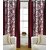 GEO NATURE EYELET MAROON KOLAVERY CURTAIN SET OF 2 (TWIN007)