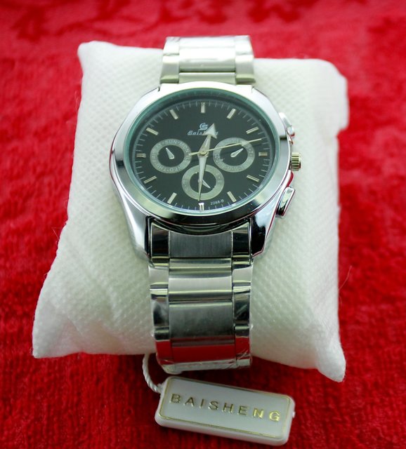 BAISHENG Stainless Steel Waterproof Fashion Wrist Watch Silver