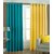 GEO NATURE EYELET BLUE  YELLOW CURTAIN SET OF 2 (TWIN031)