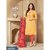 Shruti Yellow  Peach Pink Coloured Jute Silk Dress Material 249D6005
