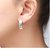 LeCalla Two Toned Shimmery Half Hoop Earrings