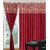 Geo Nature Eyelet maroon all over door Curtains Set of Four (win050) 7feet