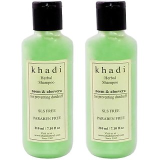 Khadi Neem And Aloe Vera SLS And Parabens Free Shampoo (Twin Pack)