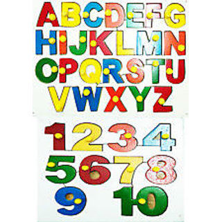ABCD Alphabets & 1-10 Counting Wooden Trays for kids and Pre-School In ...