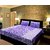 Geo Nature purple Poly-Cotton 2 Double Bed sheet with 4 pillow cover (1BED2011)