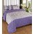 Geo Nature purple Poly-Cotton 2 Double Bed sheet with 4 pillow cover (1BED2018)