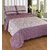 Geo Nature orange Poly-Cotton 2 Double Bed sheet with 4 pillow cover (1BED2019)