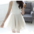 Womens Party White O-Neck Solid ChiffonChiffon Above Knee Sleeveless A-Line Dre