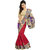 SuratTex Red Bhagalpuri Silk Embroidered Saree With Blouse