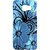 Casotec Cute Floral Blue Design Hard Back Case Cover for Samsung Galaxy S6 edge