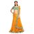 Bollywood Design Orange Net Embroidered Saree With Blouse