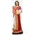 Bollywood Design Maroon Chanderi Plain Saree With Blouse