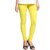 Triveni Delightful Yellow Colored Cotton Spandex Comfortable Leggings