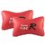 TAKECARE   Red Leatherhette Car Seat Neck Cushion Pillow  FOR CHEVROLET SPARK