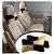 TAKECARE   Designer Car Seat Neck Cushion Pillow - Black and Beige Colour FOR  HYUNDAI I-10 OLD MODEL