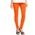 Triveni Nice-looking Orange Colored Cotton Spandex Comfortable Leggings