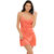 Clovia Sexy Short Nightdress In Coral With Laces