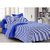 Bedspun 100 Cotton Blue 1 Double Bedsheet With 2 Pillow Cover-Mg1095-Bs