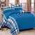 Bedspun 100 Cotton Blue 1 Double Bedsheet With 2 Pillow Cover-Mg1408-Bs