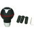 Takecare Black Stainless Steel & Leather Gear Knob For Volkswagen  Polo