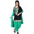 Siyaa Womens Chanderi Dress Material Green/black