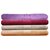India Furnish 100 Cotton Soft Towel Set 450 GSM,Set of 4 Pcs ,Size 60 cm x 120 cm-Purple,Maroon,Biscuit  Peach Color