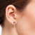 Allure 925 Sterling Silver Flower Shaped Multicolor Gemstone Earrings