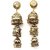 Stunning 3 layer long light weight antique gold plated jhoomki hanging earring