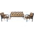 FURNITUREKRAFT Metal Sofa Set 3  1  1 Color  Black Configuration  Straight