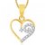 Meenaz Heart Pendant for Girls Women With Chain Valentine Gifts PS377