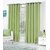 Geo Nature Green Polyster Eyelet Window Curtains Set Of 2 Size 4X5 (G2CR5F-13)