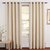 Geo Nature Beige Polyster Eyelet Window Curtains Set Of 2 Size 4X5 (G2CR5F-8)