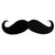 Mustache 3D Car/ Bike Sticker Acrylic Material With tape - BLACK