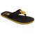 Stylos Mens Black and Yellow Slippers