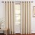 Geo Nature Cream Polyster Eyelet Window Curtains Set Of 2 Size 4X5 (G2CR5F-44)