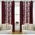 Geonature Maroon Polyster Eyelet Window Curtains Set Of 2 Size 4X5 (G2CR5F-71)